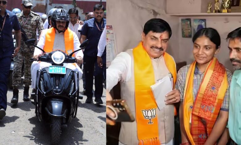 स्कूटी-से-12वीं-टॉपर-चांदनी-के-घर-पहुंचे-cm-मोहन-यादव,-तंग-गलियों-में-देख-लोग-रह-गए-हैरान